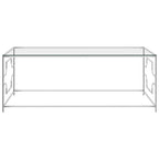 Mesa de centro acero inoxidable y vidrio plateada 120x60x45 cm