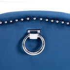 Silla de comedor de terciopelo azul