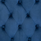 Silla de comedor de terciopelo azul
