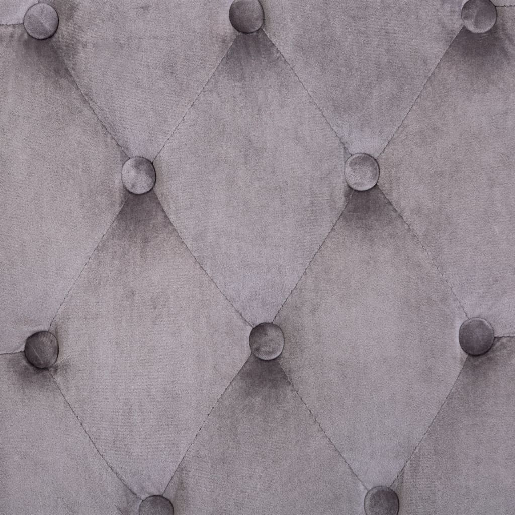 Silla de comedor de terciopelo gris
