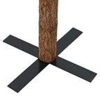 Árbol de Navidad delgado madera auténtica y piñas PVC 150 cm