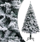 Árbol de Navidad artificial verde con nieve 150 cm