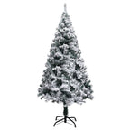 Árbol de Navidad artificial verde con nieve 150 cm