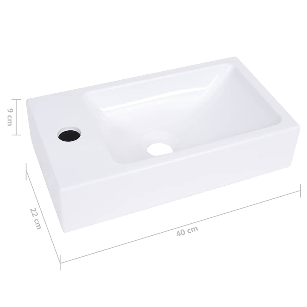 Lavabo SMC blanco 400x220x90 mm