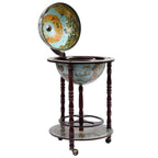 Mueble bar de bola del mundo madera de eucalipto azul