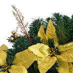 Corona de Navidad con luces LED PVC verde 60 cm