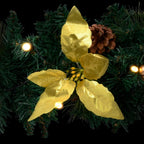 Corona de Navidad con luces LED PVC verde 60 cm