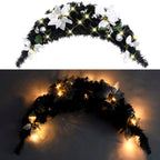 Arco de Navidad con luces LED negro 90 cm PVC