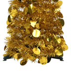 Árbol de Navidad artificial emergente PET dorado 120 cm