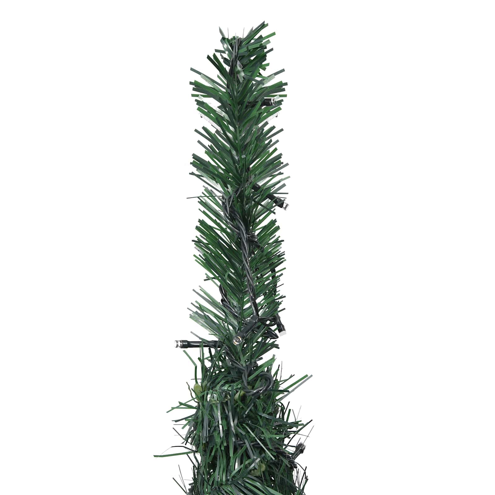 Árbol de Navidad with LED String Lights Verde 150 x 150 cm PVC