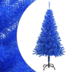 Árbol de Navidad artificial con soporte PVC azul 150 cm