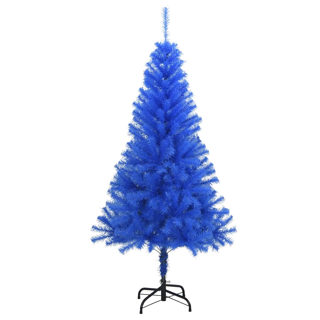 Árbol de Navidad artificial con soporte PVC azul 150 cm