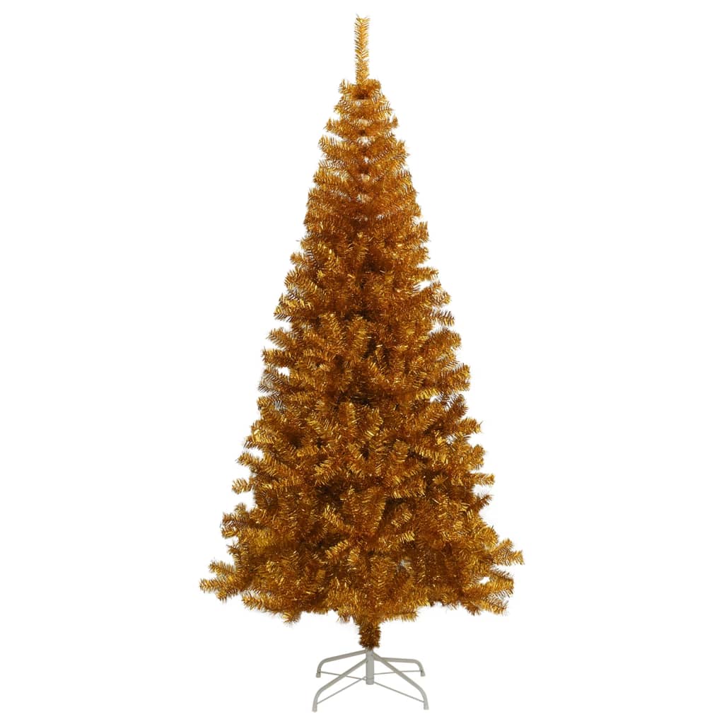 Árbol de Navidad artificial con soporte PET dorado 180 cm