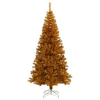 Árbol de Navidad artificial con soporte PET dorado 180 cm