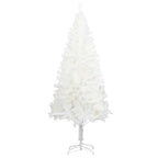 Árbol artificial de Navidad con hojas realistas blanco 120 cm