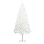 Árbol artificial de Navidad con hojas realistas blanco 150 cm