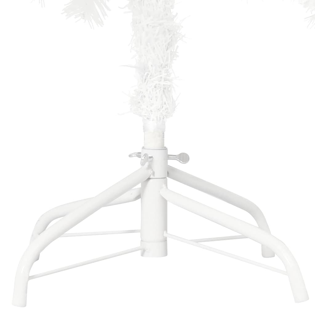 Árbol artificial de Navidad con hojas realistas blanco 210 cm