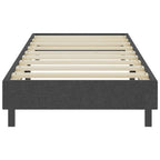 Cama box spring tecido cinzento escuro 100x200 cm
