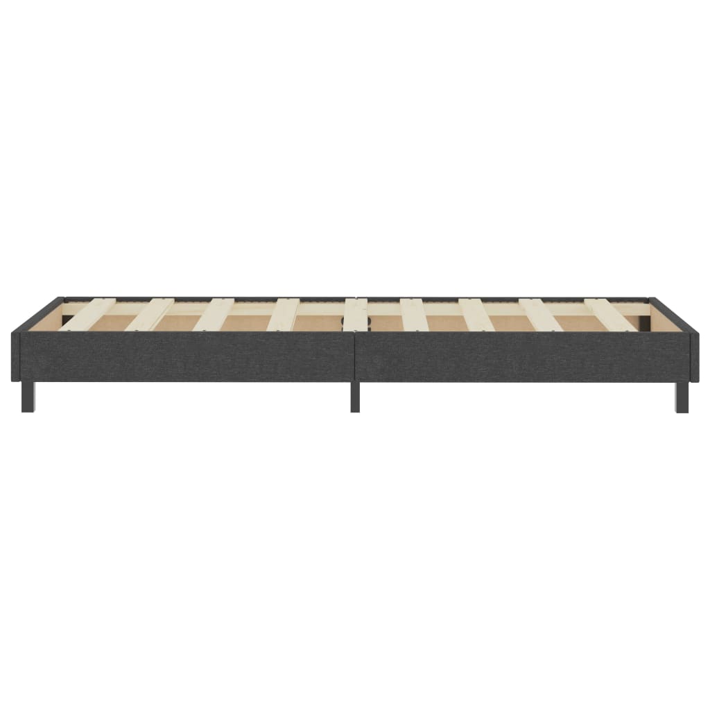 Cama box spring tecido cinzento escuro 100x200 cm
