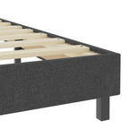 Cama box spring tecido cinzento escuro 100x200 cm