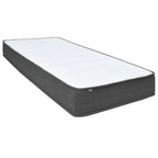 Cama box spring tecido cinzento escuro 100x200 cm