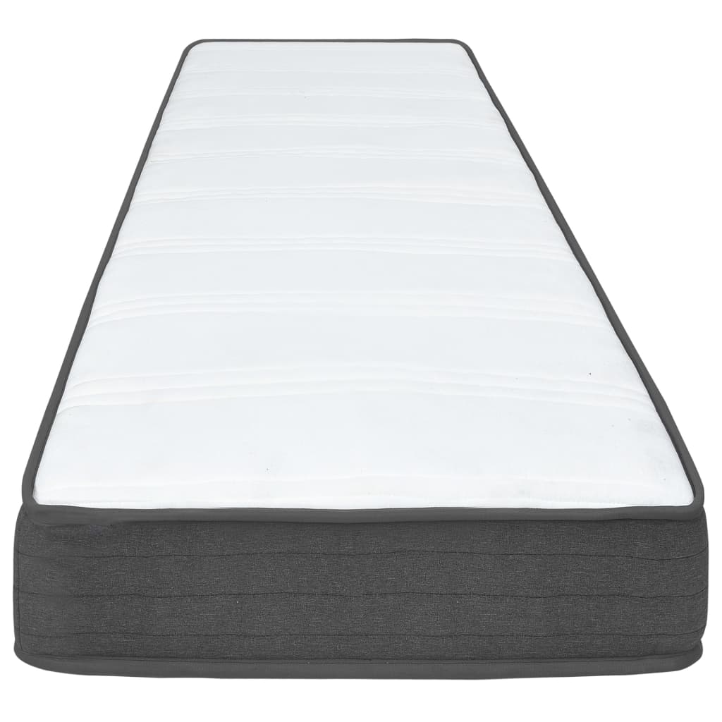 Cama box spring tecido cinzento escuro 100x200 cm