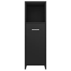 Armario de baño madera contrachapada negro 30x30x95 cm