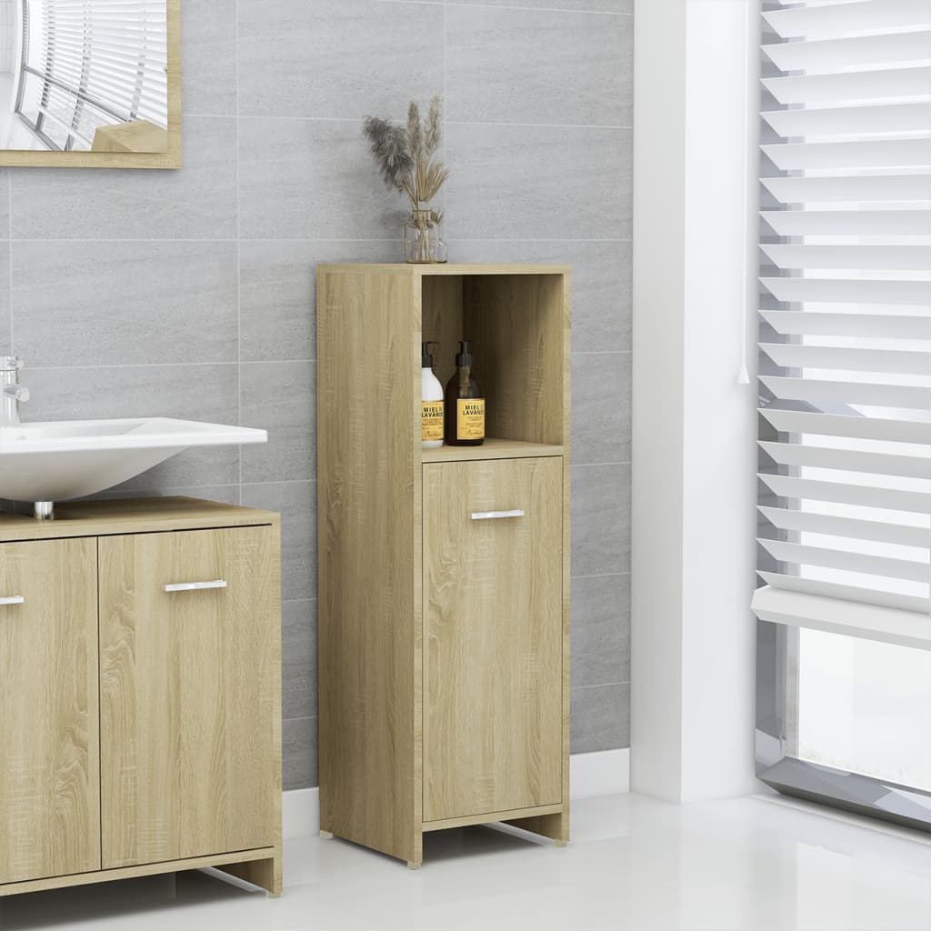 Armario de baño madera contrachapada blanco 30x30x179 cm