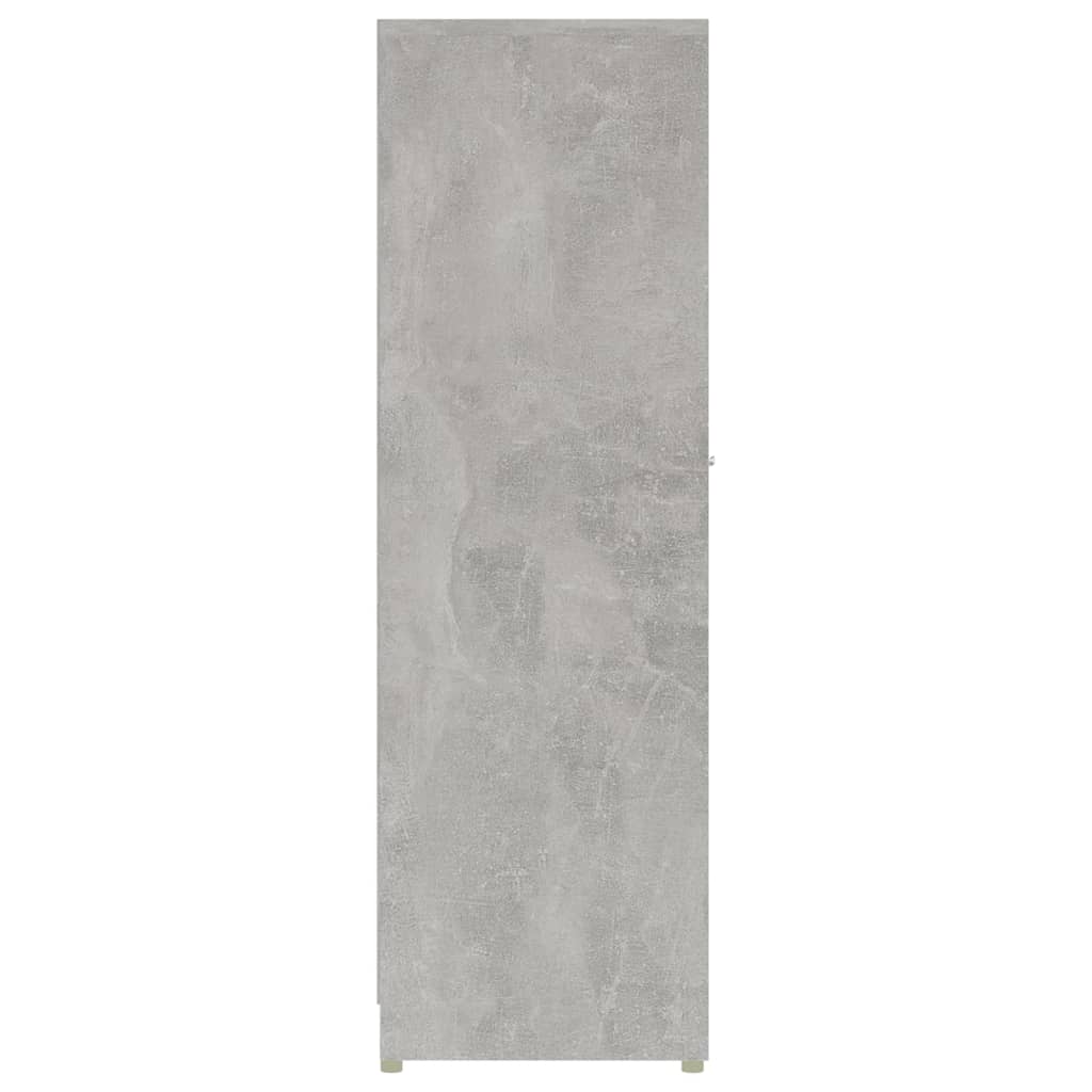 Armario de baño madera contrachapada gris hormigón 30x30x95 cm