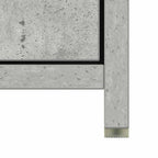 Armario baño madera contrachapada gris hormigón 30x30x183,5 cm