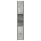 Armario baño madera contrachapada gris hormigón 30x30x183,5 cm