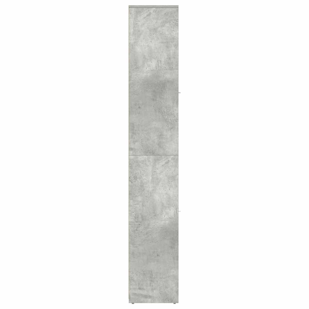 Armario baño madera contrachapada gris hormigón 30x30x183,5 cm