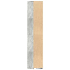 Armario baño madera contrachapada gris hormigón 30x30x183,5 cm