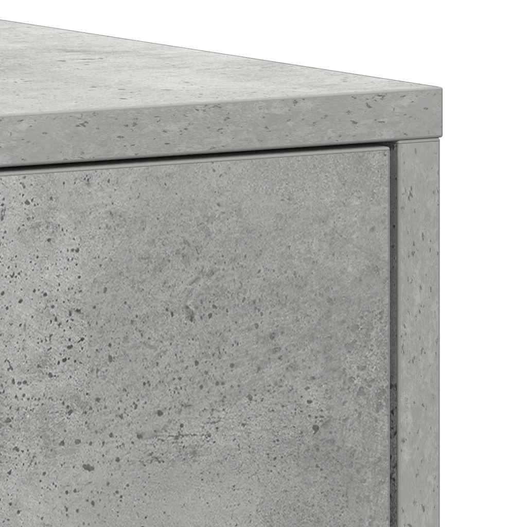 Armario baño madera contrachapada gris hormigón 30x30x183,5 cm