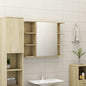 Plywood Bathroom Mirror Cabinet 62.5x20.5x64 cm