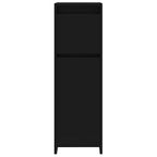 Armario de baño madera contrachapada negro 30x30x95 cm