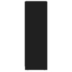 Armario de baño madera contrachapada negro 30x30x95 cm