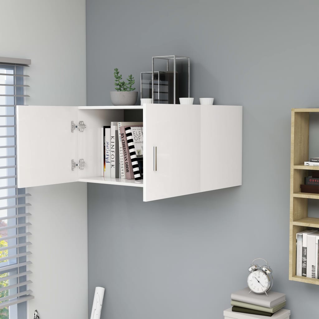 Armario de pared madera contrachapada blanco 80x39x40 cm