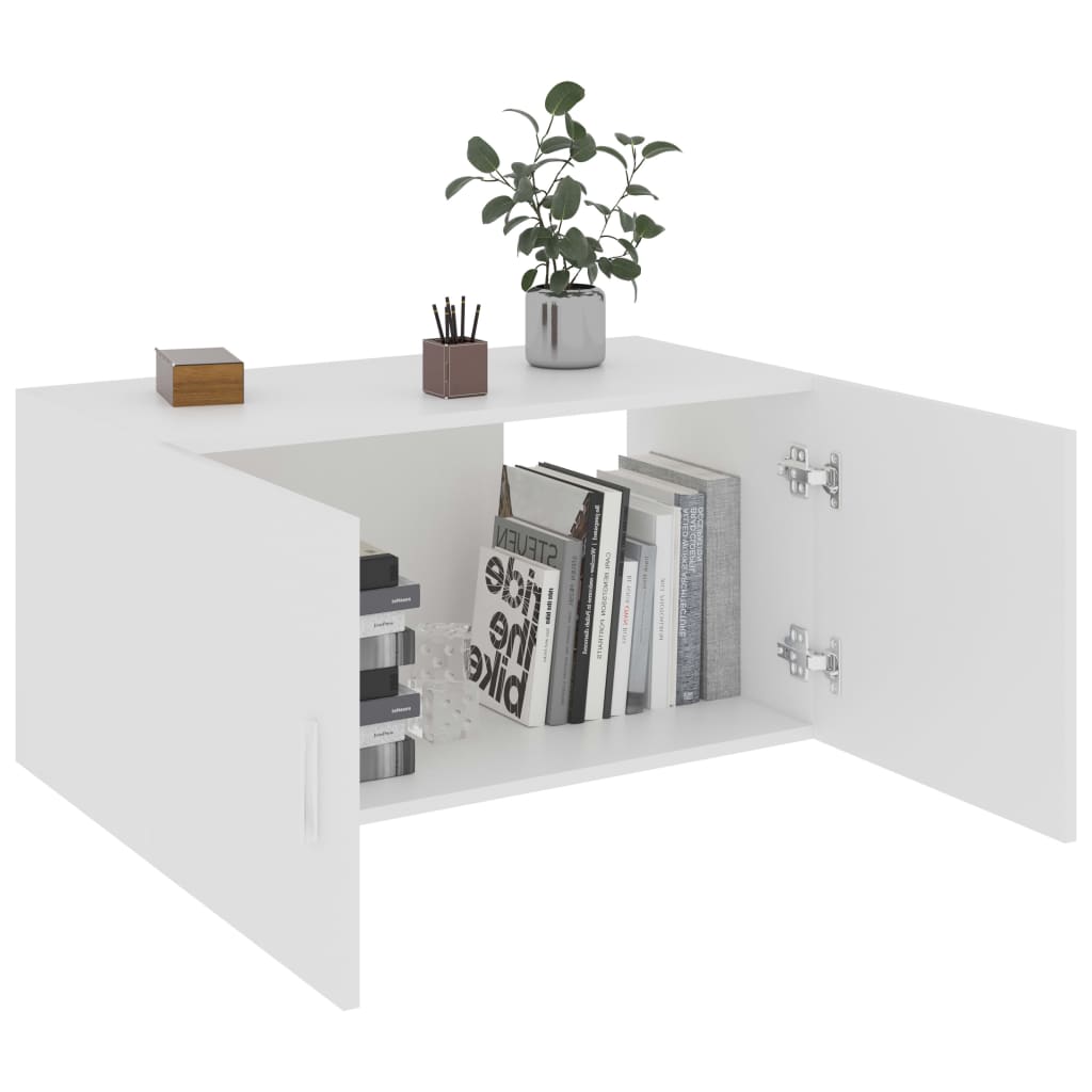 Armario de pared madera contrachapada blanco 80x39x40 cm
