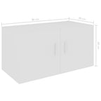 Armario de pared madera contrachapada blanco 80x39x40 cm