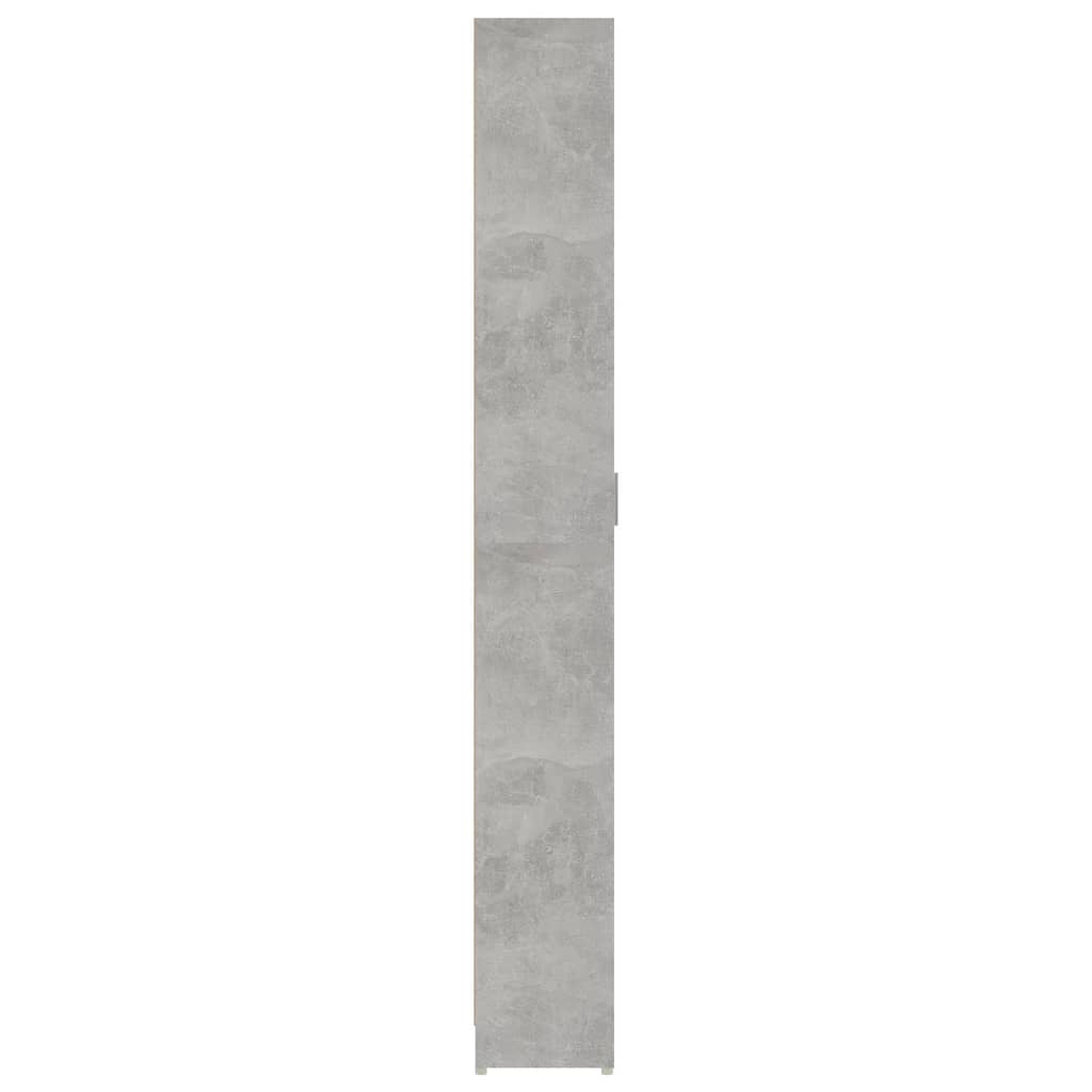 Armario de pasillo de aglomerado gris hormigón 55x25x189 cm