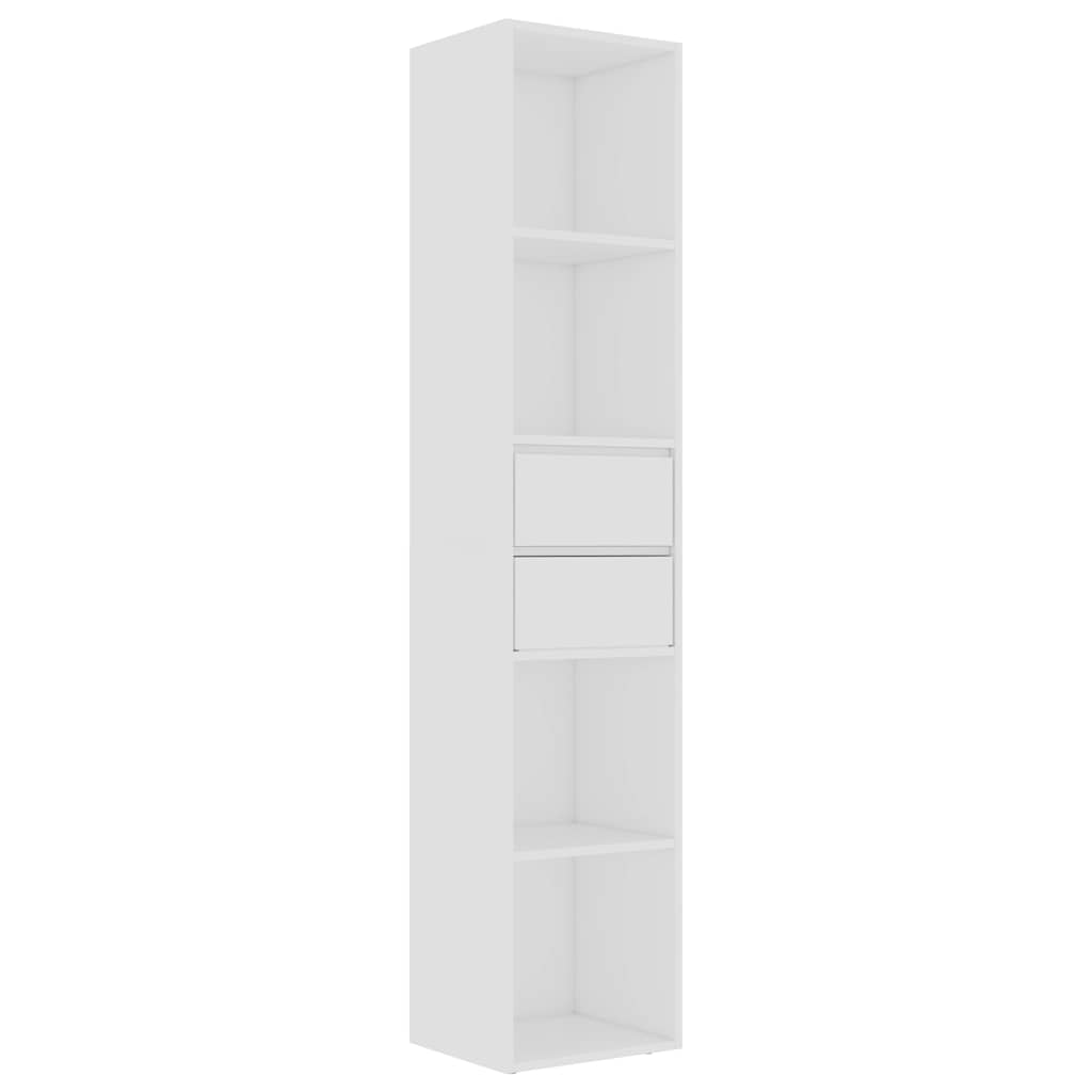 Estantería librería madera contrachapada blanco 36x30x171 cm
