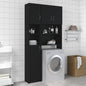 Armario baño madera de ingeniería roble ahumado 32x25,5x190 cm