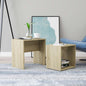 Gloss white plywood coffee table set 48x30x45cm