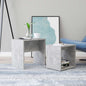 Gloss white plywood coffee table set 48x30x45cm