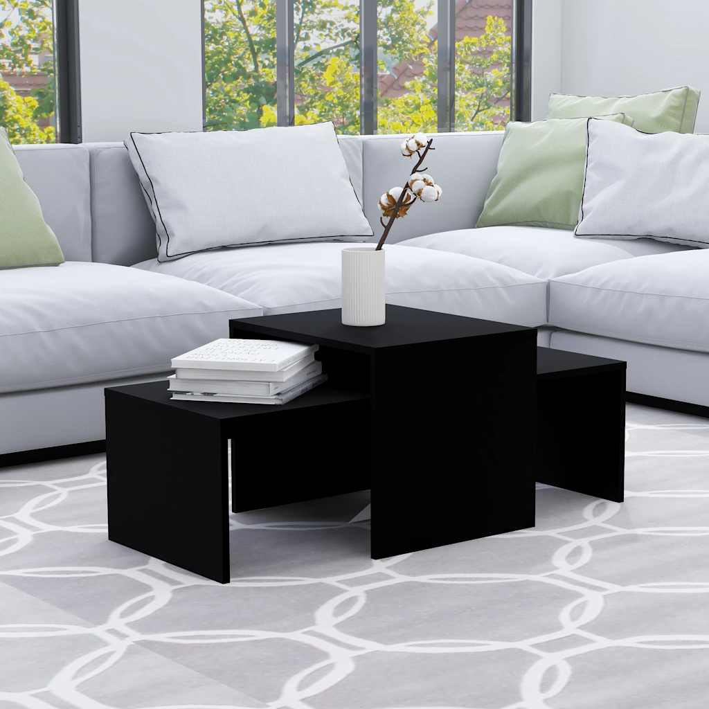 Mesa de centro madera contrachapada blanco brillo 100x48x40 cm