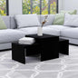 Mesa de centro madera contrachapada blanco brillo 100x48x40 cm