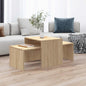 Mesa de centro madera contrachapada blanco brillo 100x48x40 cm