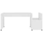 Mesa de centro madera contrachapada blanco 90x45x35 cm