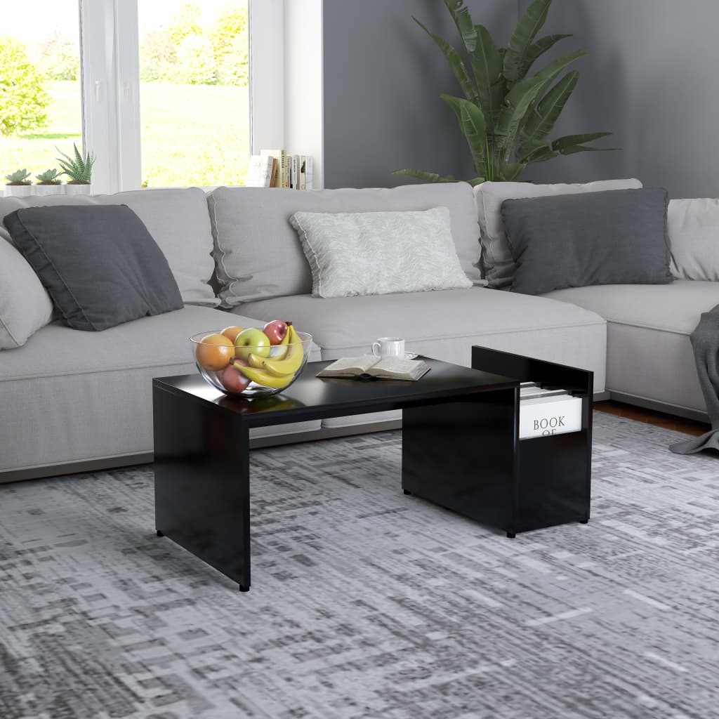 Mesa de centro madera contrachapada blanco 90x45x35 cm